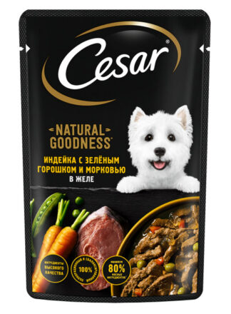 Cesar (индейка горох морковь) в желе 80г