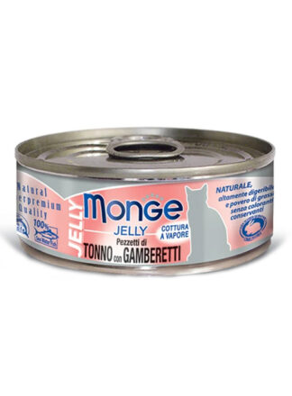 Monge ж/б (ТУНЕЦ, КРЕВЕТКИ) в желе 80г