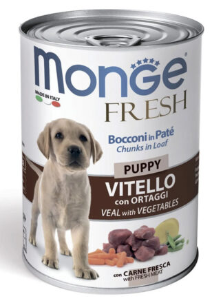 Monge ж/б (ЩЕНКИ, ГОВЯДИНА, ОВОЩИ) 400г