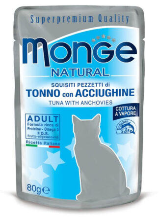 Monge (ТУНЕЦ И АНЧОУСЫ) в желе 80г